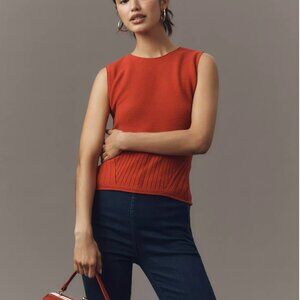 New Maeve Ribbed Sleeveless Sweater from Anthropologie